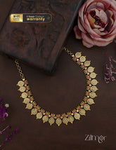 ZS1011924- Gold Tone AD Stone Kaashu Lakshmi Necklace 2-Zilmor